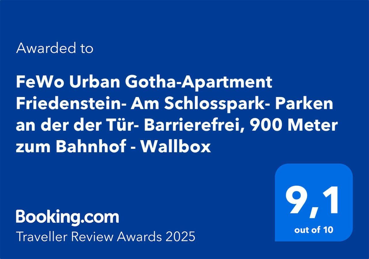 Fewo Urban Gotha-Apartment Friedenstein- Am Schlosspark- Parken An Der Der Tuer- Barrierefrei, 900 Meter Zum Bahnhof - Wallbox Exteriér fotografie